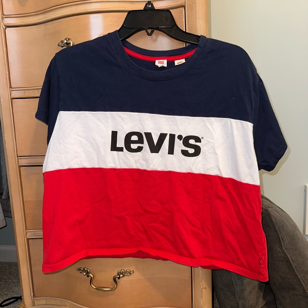 Red White Blue Crop Top